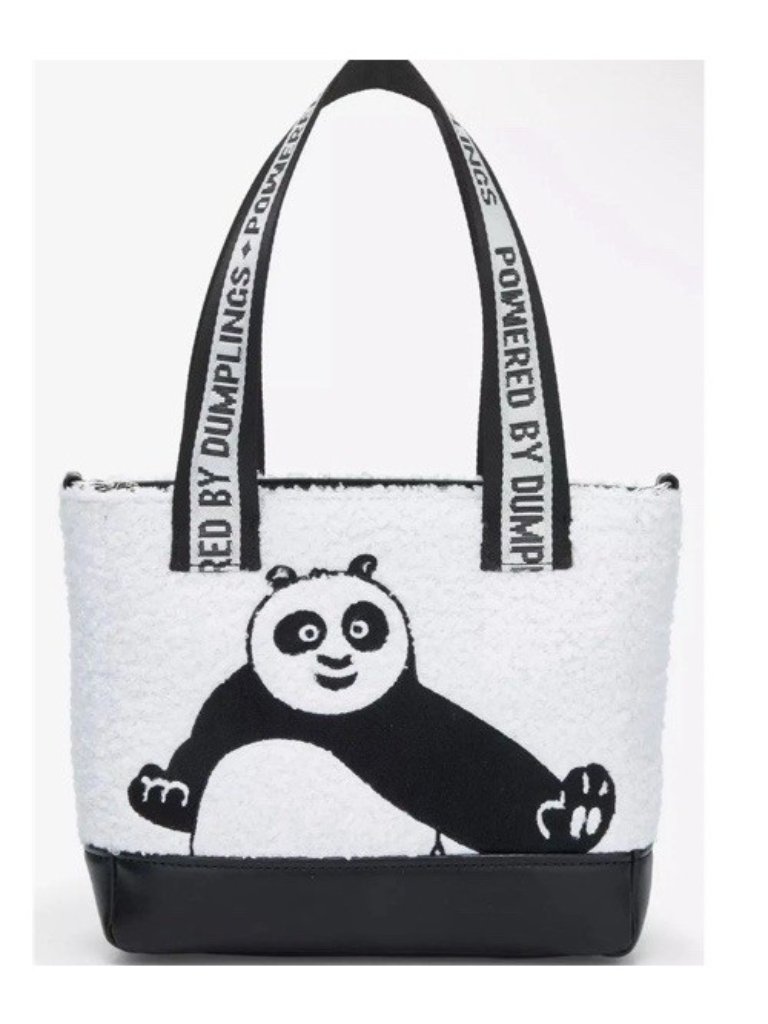 Loungefly Kung Fu Panda Po Tote Bag Sherpa Handbag Crossbody Convertible Nwt